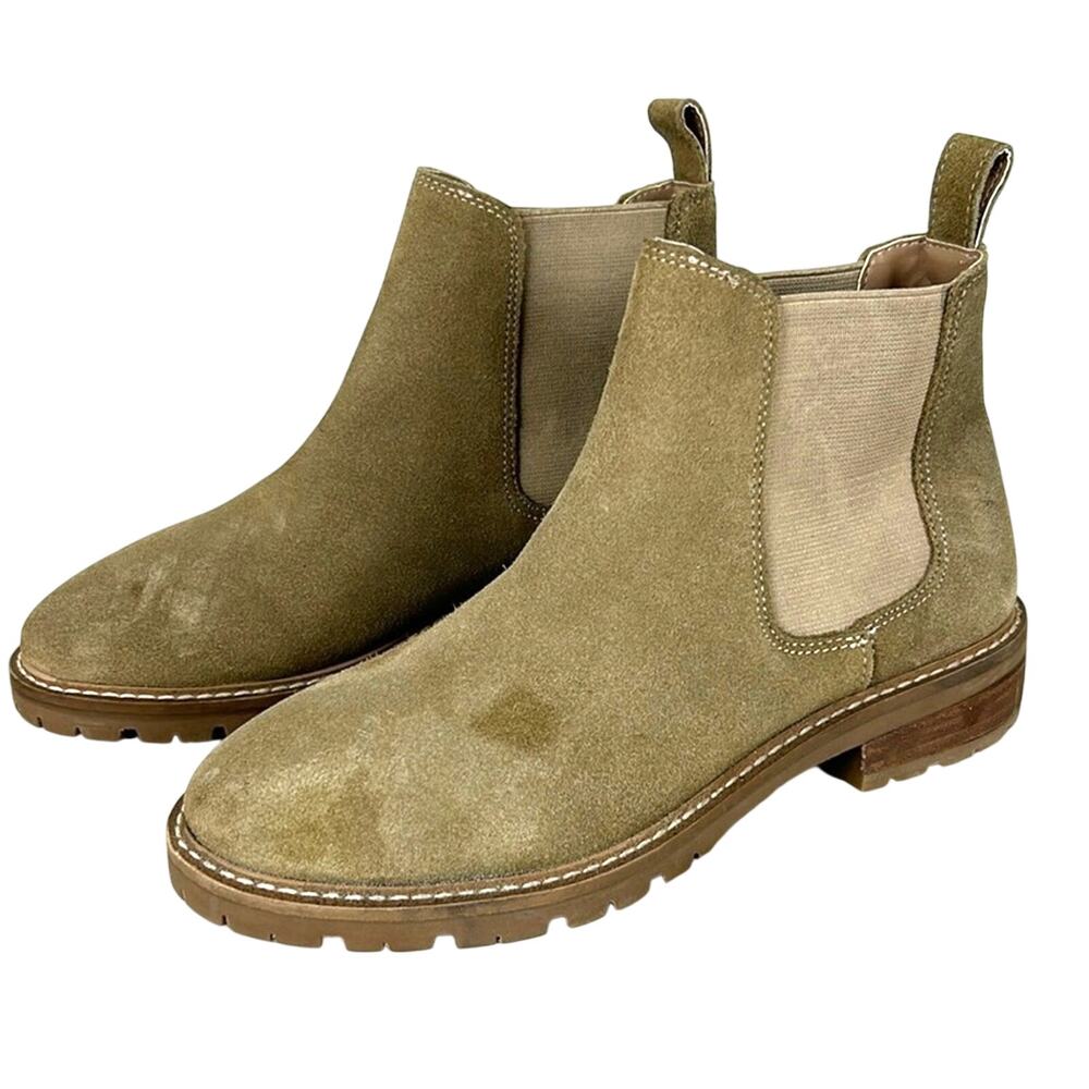 Steve Madden Womens 6 Tan Suede Pull On Ankle Boots Boho NEW